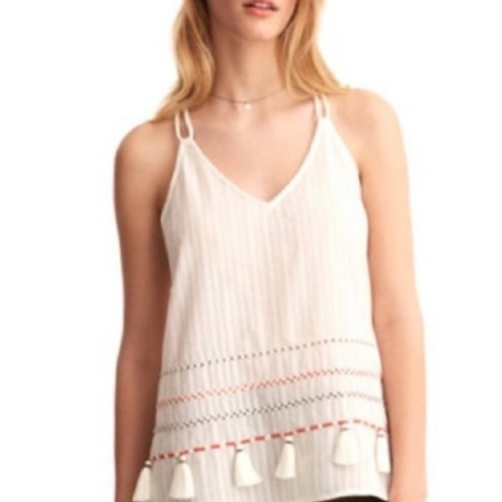 Lou & Grey from LOFT NWT Tassel Trim Spaghetti Strap Tank Size XL